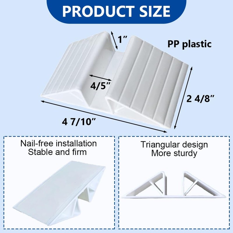 Pet Gate Triangle Stabilize Support, Anti-Kick Fall Prevention Reinforce Card