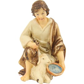 FADEDA Jok: Shepherd Kneeling/Height: 8 cm/Hand-Painted/Detailed Nativity Scene Figures - Christmas Table Decoration Nativity Accessories