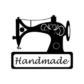 NEWSTAMPS Stamp Sewing Machine Motif Stamp Made of Wood and Rubber for Card Making, Wooden Stamp, Scrapbook, Textile Stamp, Decoration