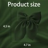 Silky Satin Hair Bows for Women 3Pcs Dark Green Hair