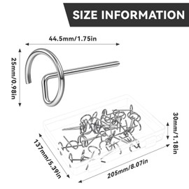75 Pcs 1.75 Inch Stainless Steel Skewers, Round Reusable BBQ Grill Pins - Mini Short Metal Skewers for Steak, Bacon, Cooking on Grill, Oven, Baking, Camping & Parties