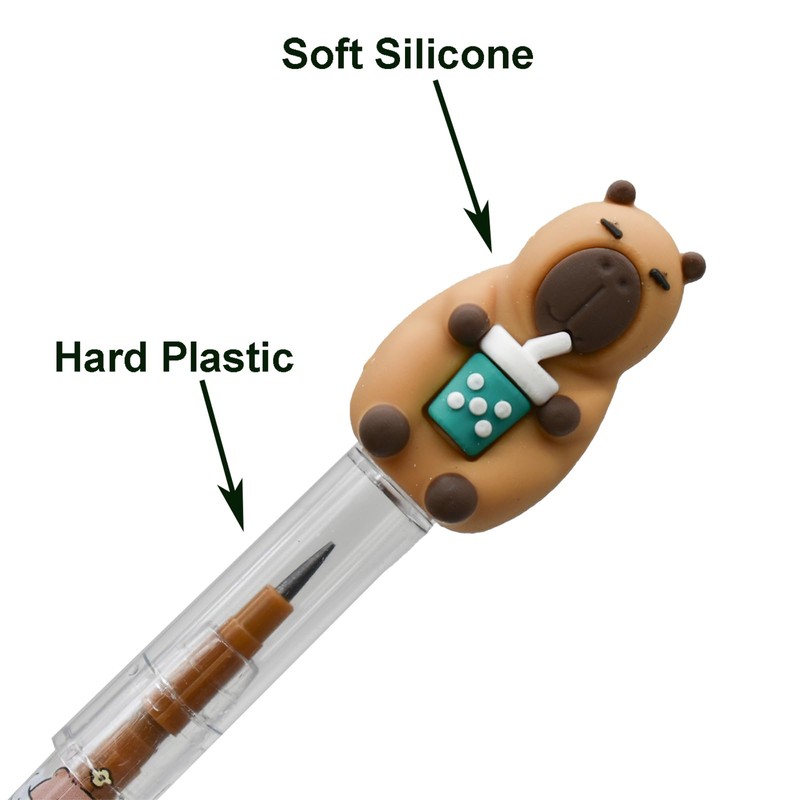 Maydahui 12 PCS Capybara Stackable Pencil Non Sharpening HB Pencils