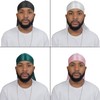4PCS Silky Durags for Men Women 360 Waves with 1