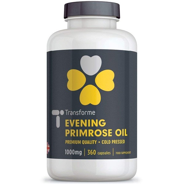 Transforme Evening Primrose Oil 1000mg Capsules | Cold Pressed Maximum