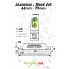 Metal Precision Level, Glass Vial, Spirit Bubble Level, Accurate, Green,