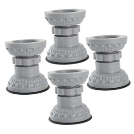 TEHAUX 2sets Adjustable Washing Machine Feet Pads Slip Stabilizer with Suction Cups for Enhanced Stability and Easy Cleaning for Elevating Washers and Reducing Vibration 4pcs*2