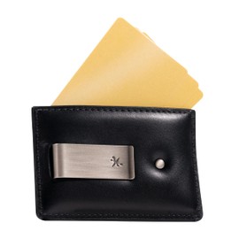 House of Jack Co. Slim Daddy Slim Money Clip Wallet for Men, Minimalistic Front Pocket Card Holder, Full Grain Cowhide Leather Wallet, Black