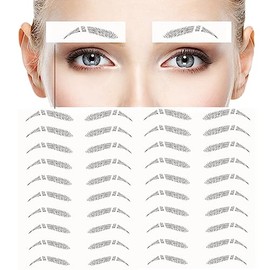20 Pairs Eyebrow Tattoo Stickers Waterproof Eyebrow Transfers Stickers Peel Off 6D Eyebrow Tattoo Sticker Nature False Eyebrows Hair-Like Long Lasting Tattoo Eyebrow for Woman Makeup Tool (Black-5B)