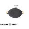 Campy Pro Grill/Baking Pan with Wooden Handle, Large, Black