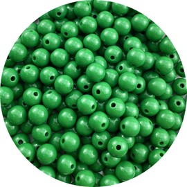 Jmassyang 200 Pieces 10mm Acrylic Round Beads Smooth Spacer Plastic Pastel Beads Craft Beads for DIY Craft Jewelry Making Bracelets Necklaces Earring Crafting Supplies(Emerald)