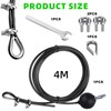 Fitness Pulley Cable 4 Meter, Adjustable Home Gym Pulley System,