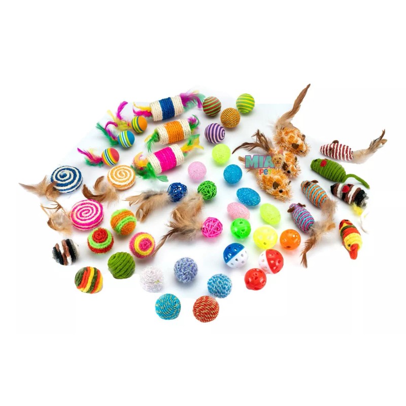 Fancy Pets Caja 48 Juguetes Surtidos P/ Gato Ideal Veterinaria