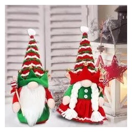 Christmas Gnomes Decorations, Velvet Navidad Christmas Elf Doll, Christmas Xmas Gnomes Handmade 2PC,Santa Plush Gnom,Home Tabletop Ornaments Christmas Gnome Decor,Valentine Tomte Swedish Scandinavian
