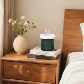 Mysticline Plush Lined Glasses Holder,Protective Leather Eyeglass Case,Anti-Scratch Eyeglass Holder Stand for Nightstand,Office Desk,Dark Green