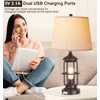 QiMH Table Lamp Set of 2 with USB Ports, Touch