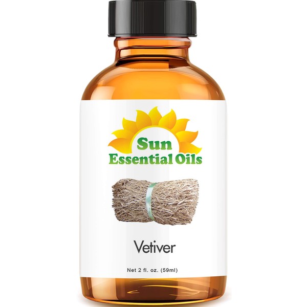Sun Essential Oils 2oz - Vetiver Essential Oil - 2 Fluid Ounces