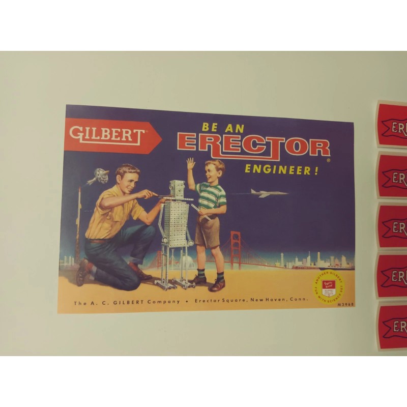 A.C. Gilbert AC Gilbert Erector Set Reproduction Label Assortment