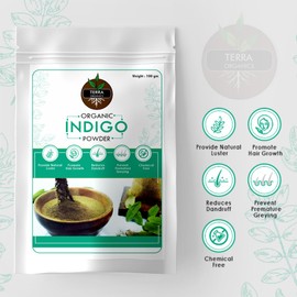 Terra ORGANICS Heena & INDIGO POWDER -100 Gm