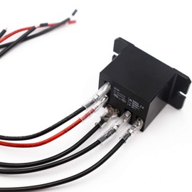 Tnisesm 2PCS Power Relay DC12V Coil, 30A SPDT(1NO 1NC) with Flange Mounting and 10 Quick Connect Terminals Wires Mini Relay NT90-DC12V-10X