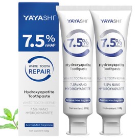 Set 2-Pack Hydroxyapatite Toothpastes for Enamel Protection and Tooth Strengthening, Gentle Mint, Fresh Breath, Daily Use for Oral Health