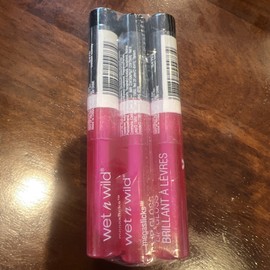 wet n wild Lot of 3 Wet n Wild MegaSlicks Lip Gloss #547C Cotton Candy - Pink