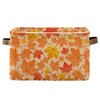 Large Storage Basket Autumn Maple Leaf Yellow Fallen Leaves Foldable