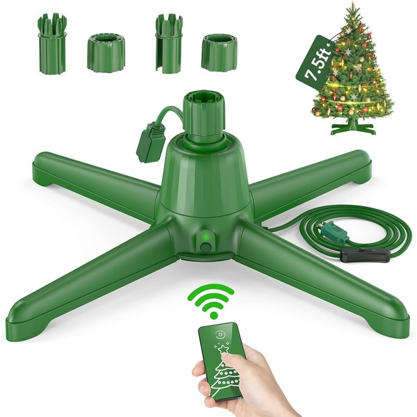 2025 Upgrade Rotating Christmas Tree Stand, UL Certified Adjustable Tree