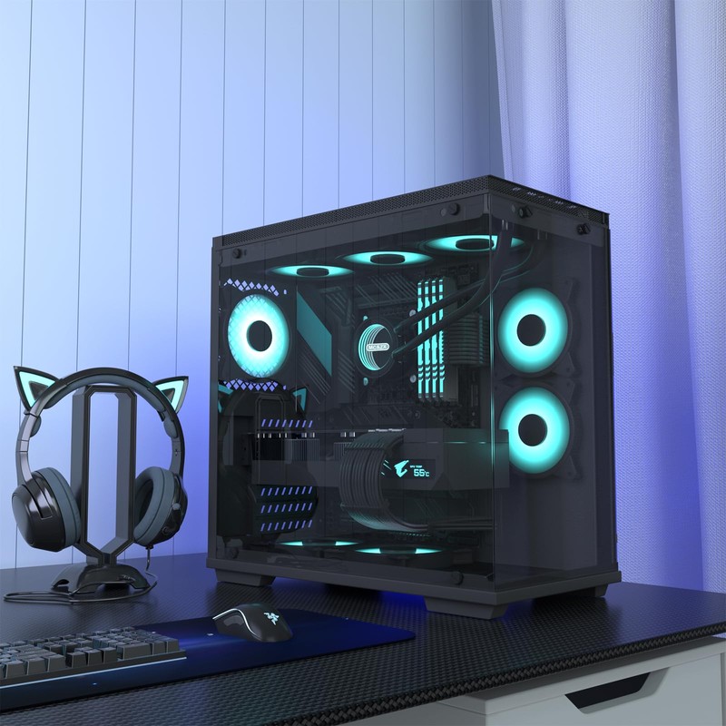 Sirlyr PSU Cable Extension,One Way Bend Design PC Cables Extensions-