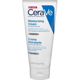 CeraVe Crema Hidratante Diaria para Rostro y Cuerpo, para Piel Seca a Muy Seca, Hidratación por 24 Horas, con 3 Ceramidas Esenciales y Ácido Hialurónico, 170g