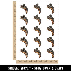 Blue Spotted Mudskipper Leaping Fish Temporary Tattoo Water Resistant Fake Body Art Set Collection - 15 2" Tattoos (1 Sheet)