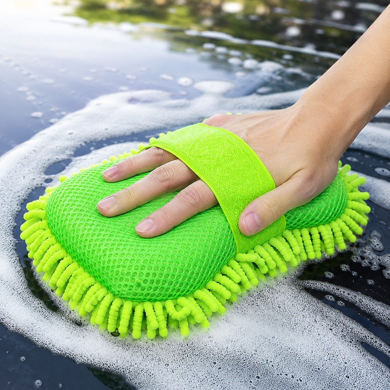 Microfiber Car Wash Sponge for Vehicle Cleaning – Hand Strap