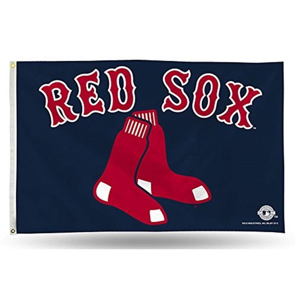 Rico Industries FGB3902 MLB Boston Red Sox 3-Foot by 5-Foot Banner Flag