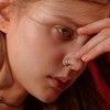 Decentraland Stainless Steel Spiral Nose Ring, Double Hoop Nose Ring,