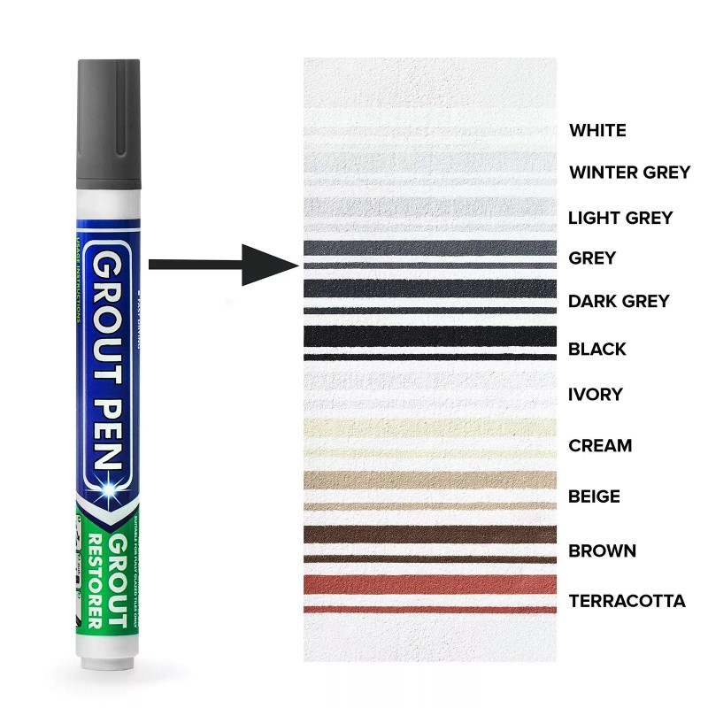 Grout Pen Grey Tile Paint Marker: Waterproof Tile Grout Colorant