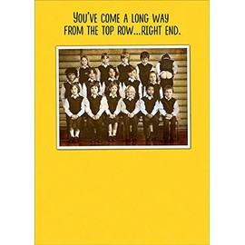 RSVP Boy Mooning Camera : Vintage School Photo Funny/Humorous Birthday Card,Grape,5"x 7",GC-B4173