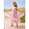 LalaMira Flower Girl Dress Lace/Tulle Boho Toddler Dresses Ruffle Girl