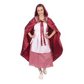Bristol Novelty AF172S Classic Riding Hood Female (Small) Costume, Women, Red, White