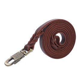 Leather Dog Lead Dog Lead Leather Lead Dog Soft Braided Dog Training Lead Strap 1.85 m Dog Training Lead for Large Medium Dogs, 1.8 cm Wide Pet Chain