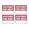 Apartment For Rent Sign 9"X12" Plastic Waterproof Signage 4PC