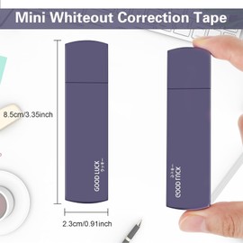 Yeanifeana 12 Pcs Cute Macaron Gradient Blue and Purple Correction Tape Set, Instant No-Mess Error Cover for Students, Office Work, Journals with Smooth Gliding