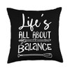 Life's All About Balance SUP Paddle Board Throw Pillow