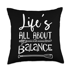 Life's All About Balance SUP Paddle Board Throw Pillow