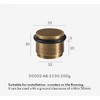 Brass Door Stopper - Matte Gold, Antique Bronze & Nickel