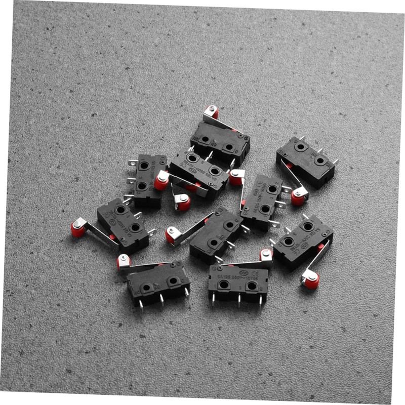 Mobestech 12pcs Micro Lever Roller Switches 250v 5a Spdt 1no