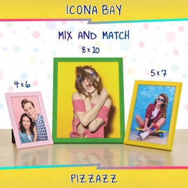 Icona Bay 4x6 (10x15 cm) Picture Frame, Pastel Pink Colored Solid Wood Scandinavian Style Frame for Photo, Pizzazz Collection