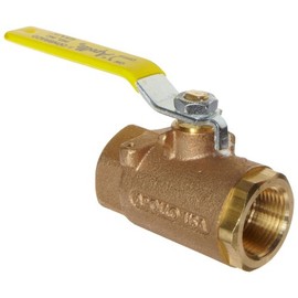 Apollo 71-100 Series Bronze Ball Valve with Mounting Pad, Two Piece, Inline, Lever, 1" NPT Female