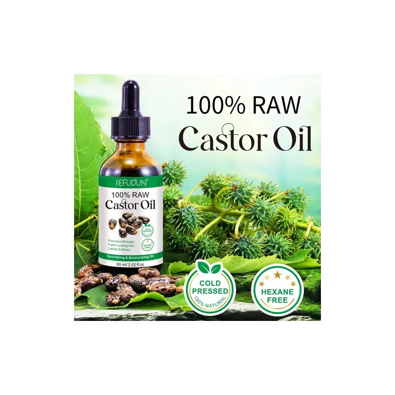 Aceite De Ricino Puro | Cuidado Cabello Y Cejas Hidratante