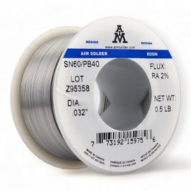 AIM Solder 60-40 Tin Lead Rosin Core Solder Wire for Electrical Soldering 0.032inch, 0.5lb (0.8mm / 227g)