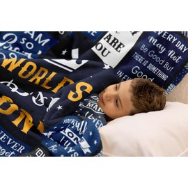 AOWINS Gifts for Son, Son Gifts, Teenage Boy Gifts, Son Birthday Gifts, Son Gifts from Mum/Dad, Christmas Thanksgiving Gifts for Son Blanket 130×150CM