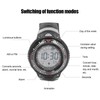 Black Men Digital Watch Waterproof LED Backlight Stopwatch Countdown 12/24